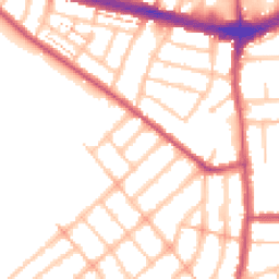 Daytime road noise heatmap for IG1 4SH