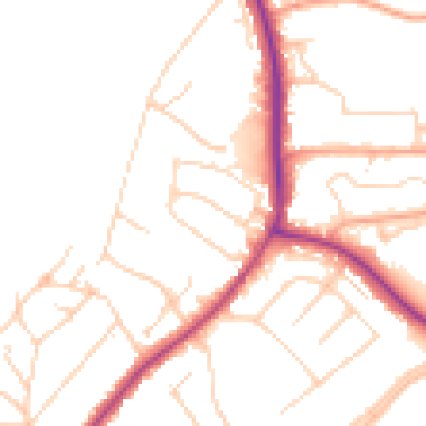 Daytime road noise heatmap for IG10 1LR