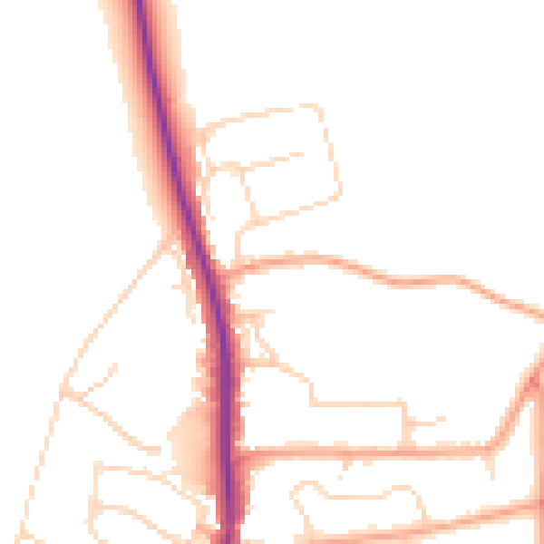 Daytime road noise heatmap for IG10 2RZ