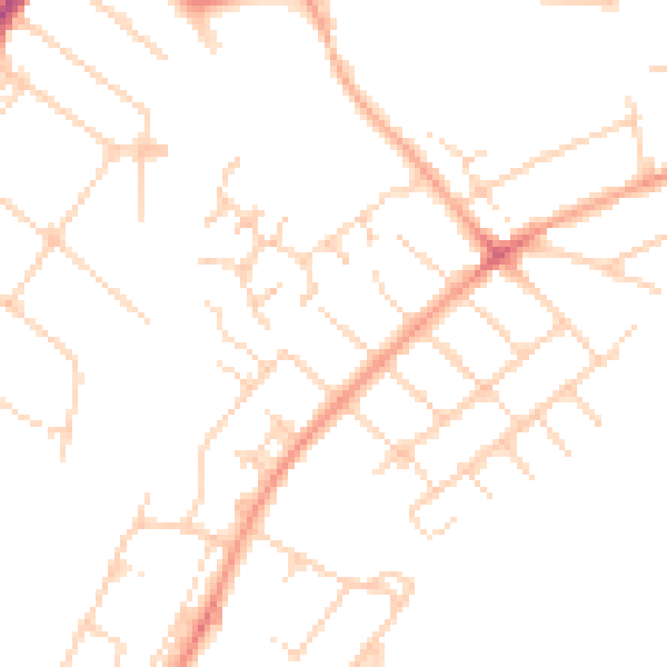 Daytime road noise heatmap for IG10 3AJ