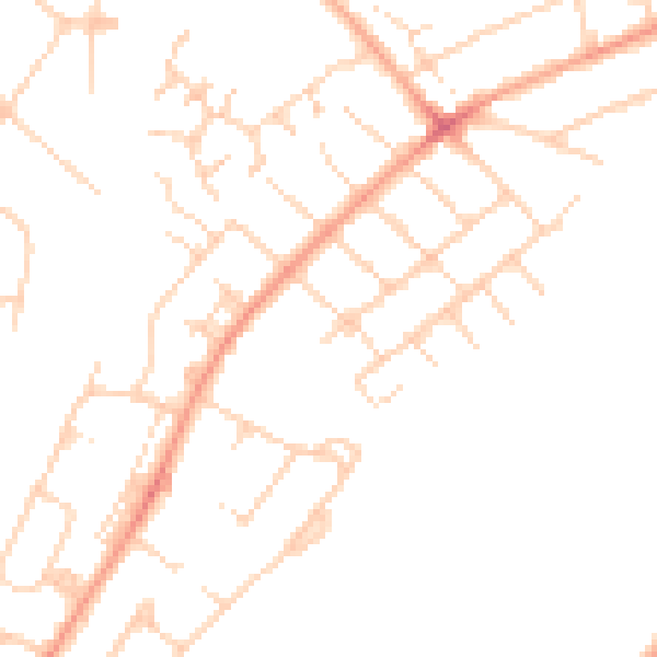 Daytime road noise heatmap for IG10 3BY
