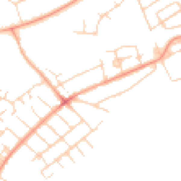 Daytime road noise heatmap for IG10 3EW