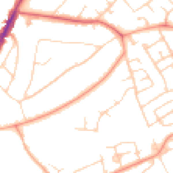 Daytime road noise heatmap for IG10 3JB