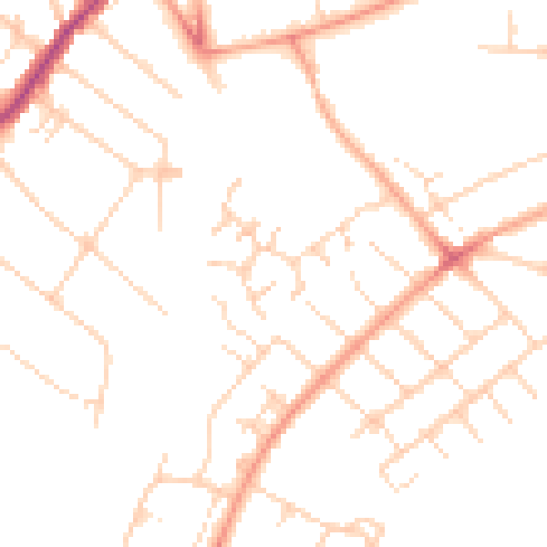 Daytime road noise heatmap for IG10 3NH