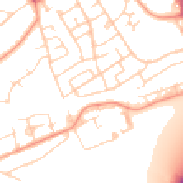 Daytime road noise heatmap for IG10 3QQ