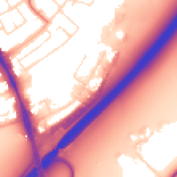 Daytime road noise heatmap for IG10 3TQ