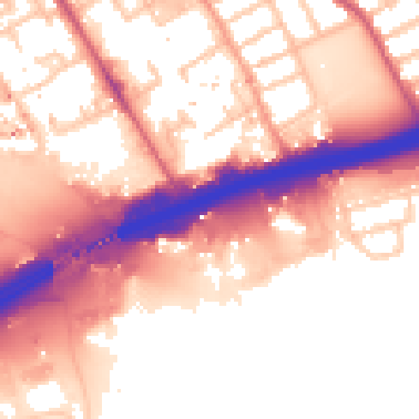 Daytime road noise heatmap for IG11 0AY