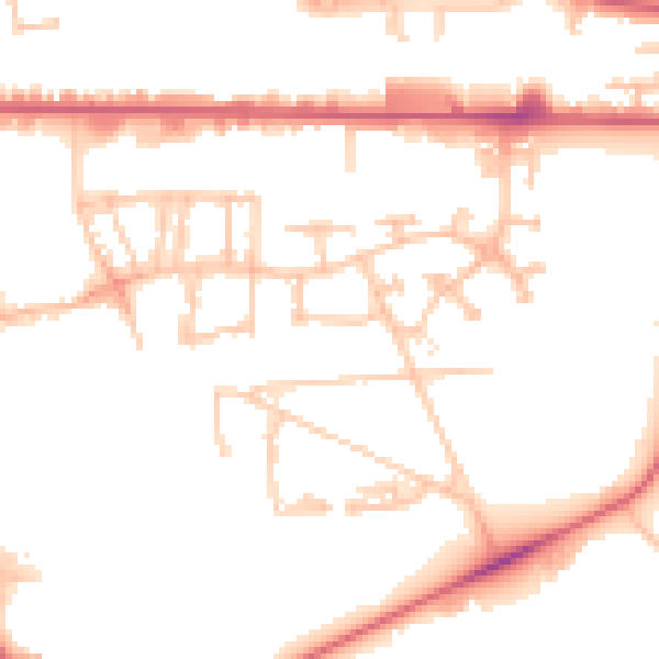 Daytime road noise heatmap for IG11 0FH