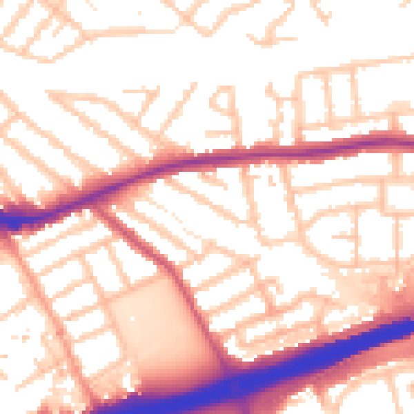 Daytime road noise heatmap for IG11 7QX