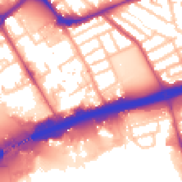 Daytime road noise heatmap for IG11 7SB