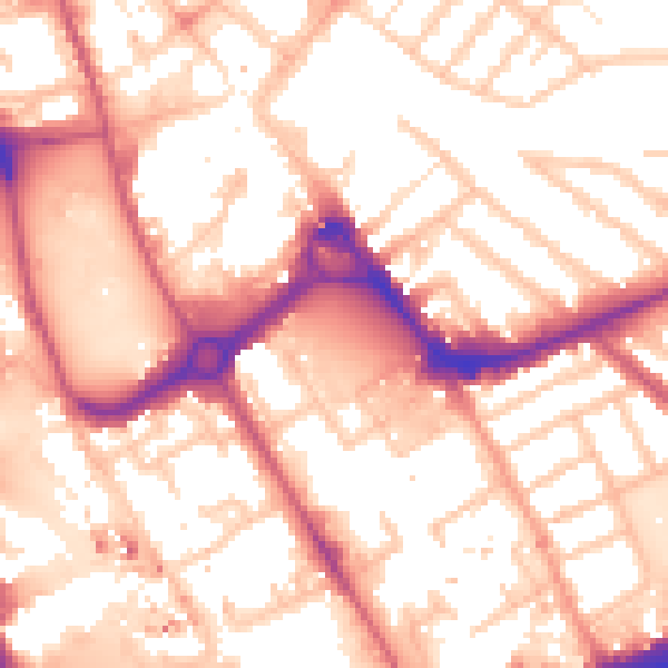 Daytime road noise heatmap for IG11 7YP
