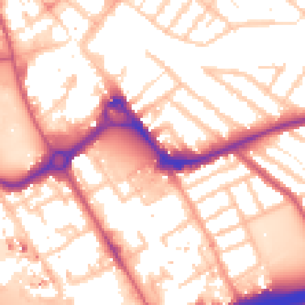 Daytime road noise heatmap for IG11 7YW