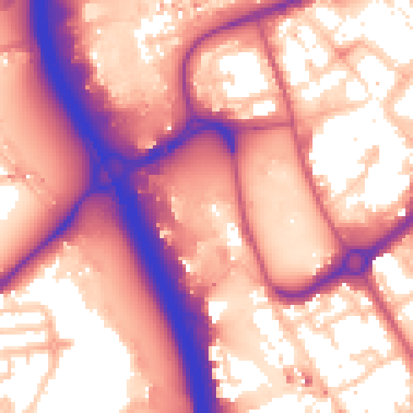 Daytime road noise heatmap for IG11 7ZS