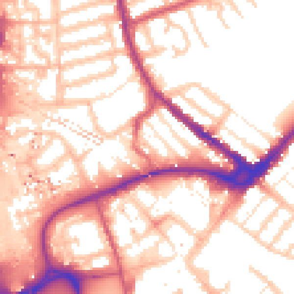 Daytime road noise heatmap for IG11 8PG