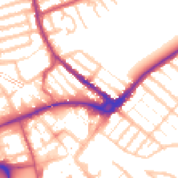 Daytime road noise heatmap for IG11 8QP