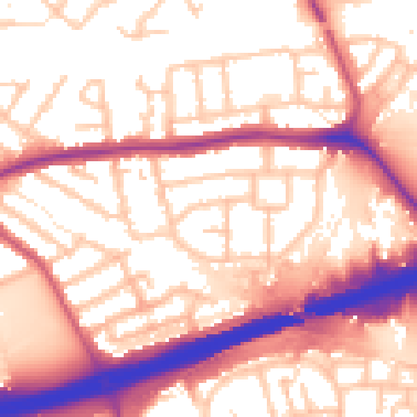 Daytime road noise heatmap for IG11 9SH