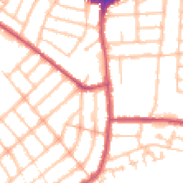 Daytime road noise heatmap for IG2 6AX