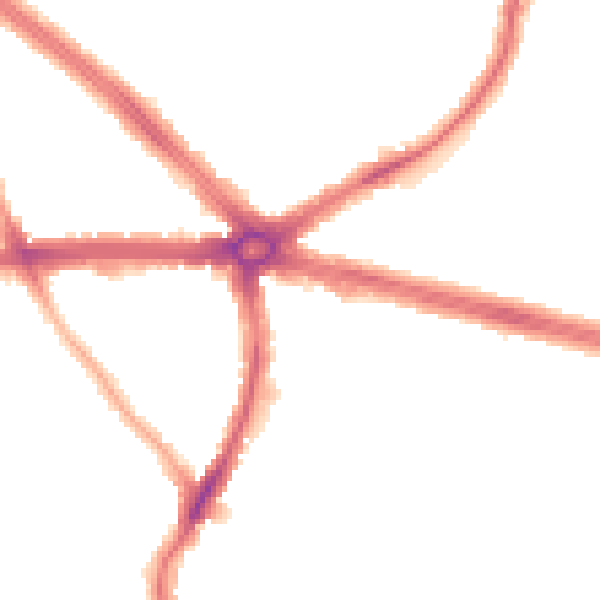 Night-time road noise heatmap for IG2 6BX