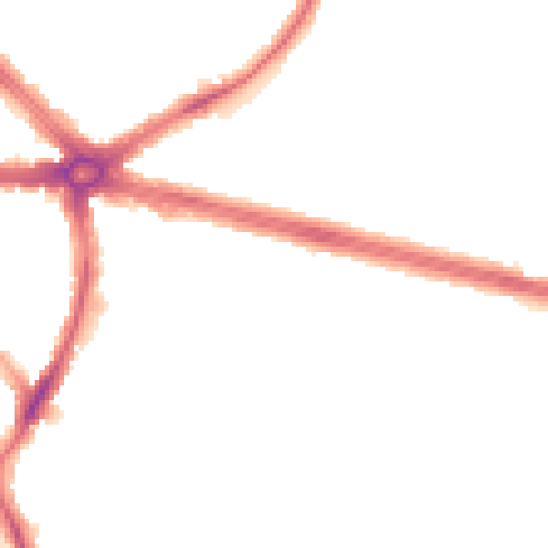 Night-time road noise heatmap for IG2 6DG