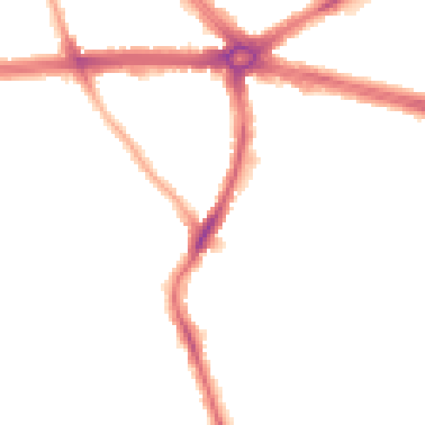 Night-time road noise heatmap for IG2 6EW