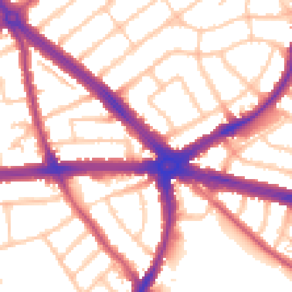 Daytime road noise heatmap for IG2 6UF