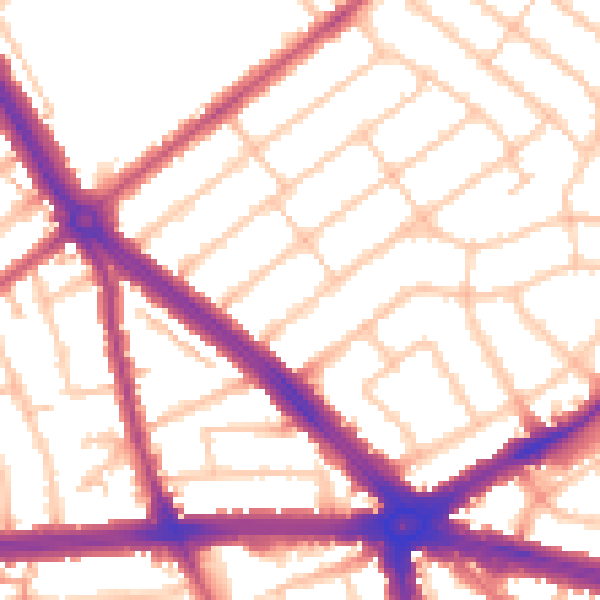 Daytime road noise heatmap for IG2 6XT
