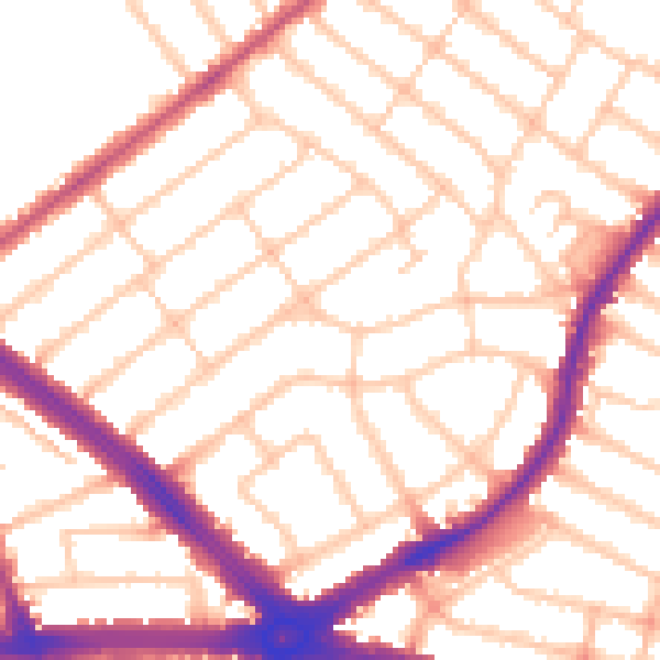Daytime road noise heatmap for IG2 6YH