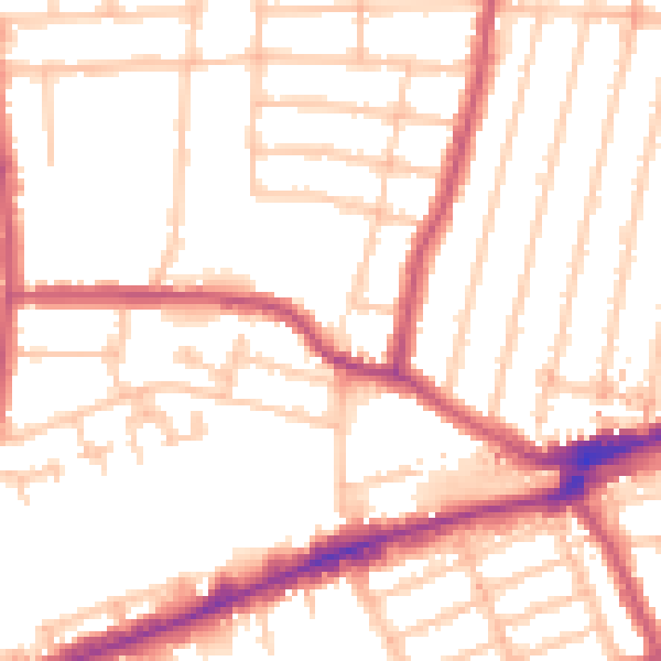 Daytime road noise heatmap for IG2 7AG