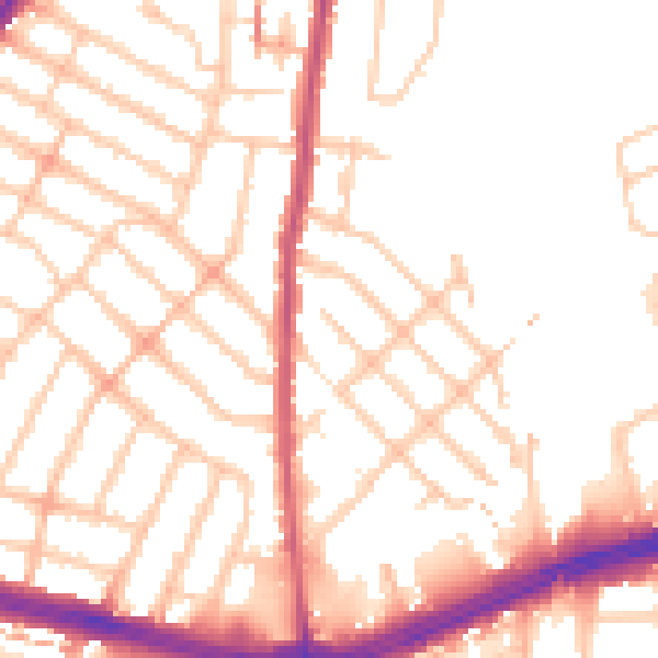 Daytime road noise heatmap for IG2 7ND