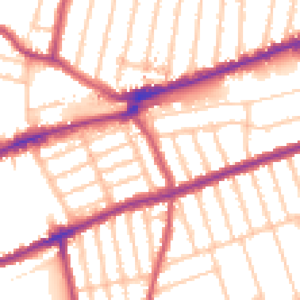 Daytime road noise heatmap for IG3 8DF