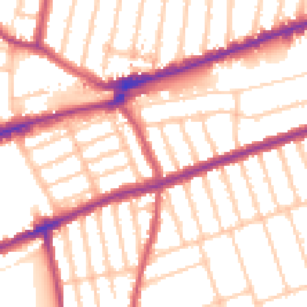 Daytime road noise heatmap for IG3 8DQ