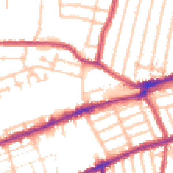 Daytime road noise heatmap for IG3 8ET