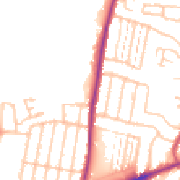 Daytime road noise heatmap for IG3 8FD