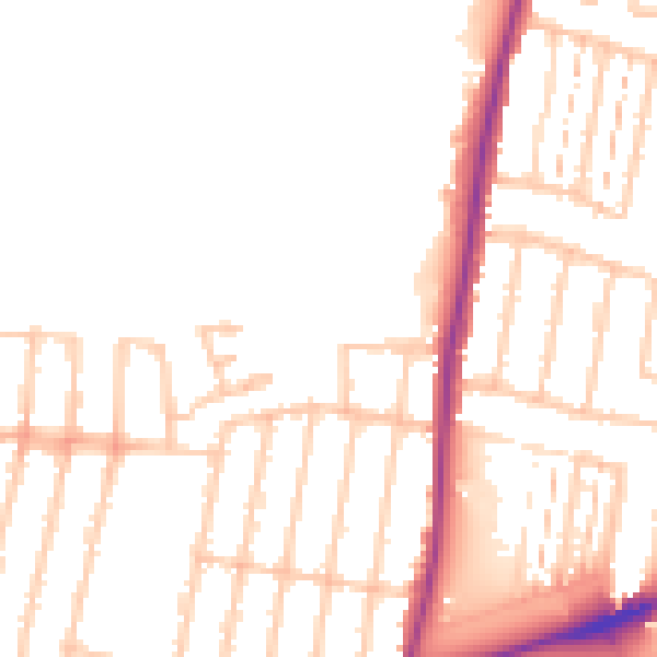 Daytime road noise heatmap for IG3 8UQ