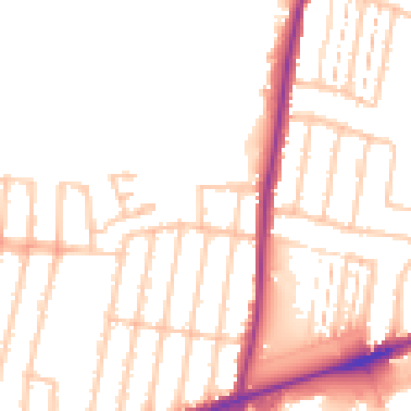 Daytime road noise heatmap for IG3 8UX