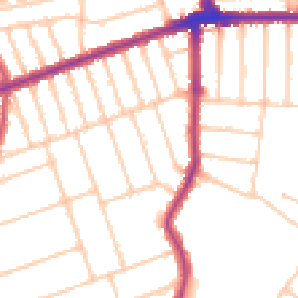 Daytime road noise heatmap for IG3 9NL