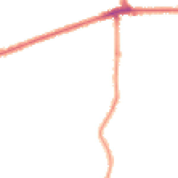 Night-time road noise heatmap for IG3 9NL