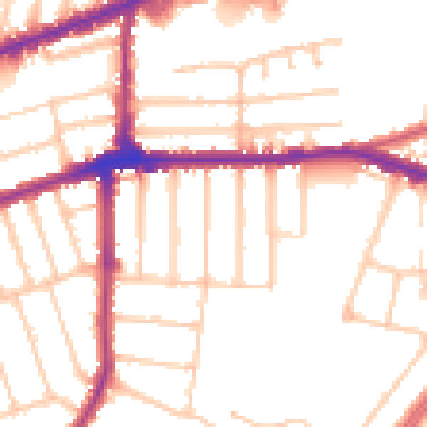 Daytime road noise heatmap for IG3 9SA