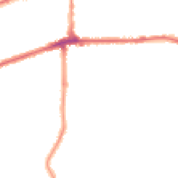 Night-time road noise heatmap for IG3 9SN