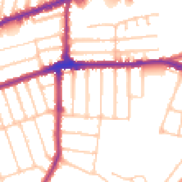 Daytime road noise heatmap for IG3 9SW