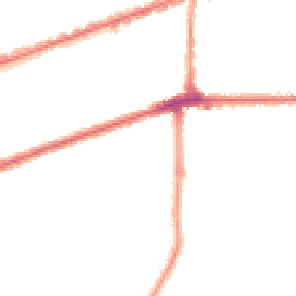 Night-time road noise heatmap for IG3 9SX