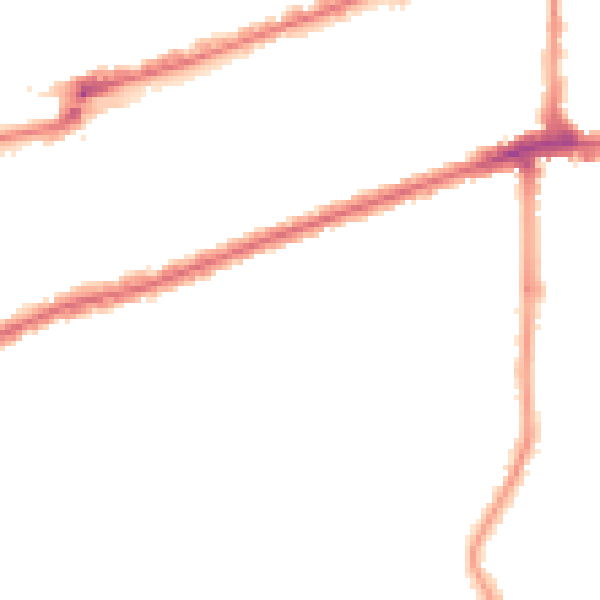 Night-time road noise heatmap for IG3 9TU