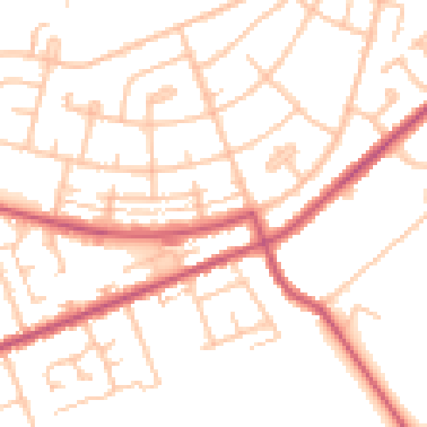 Daytime road noise heatmap for IG7 4DH