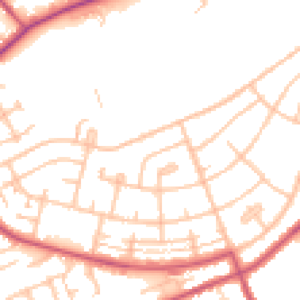 Daytime road noise heatmap for IG7 4EY