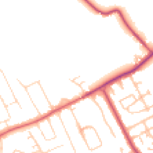 Daytime road noise heatmap for IG7 4GH