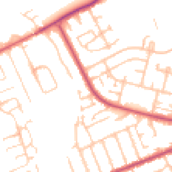 Daytime road noise heatmap for IG7 4JF