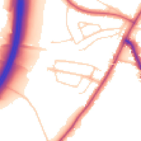 Daytime road noise heatmap for IG7 5BD