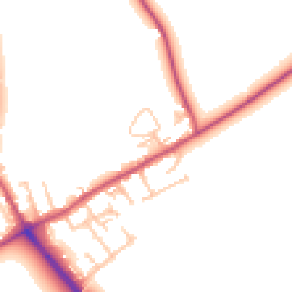 Daytime road noise heatmap for IG7 6HB