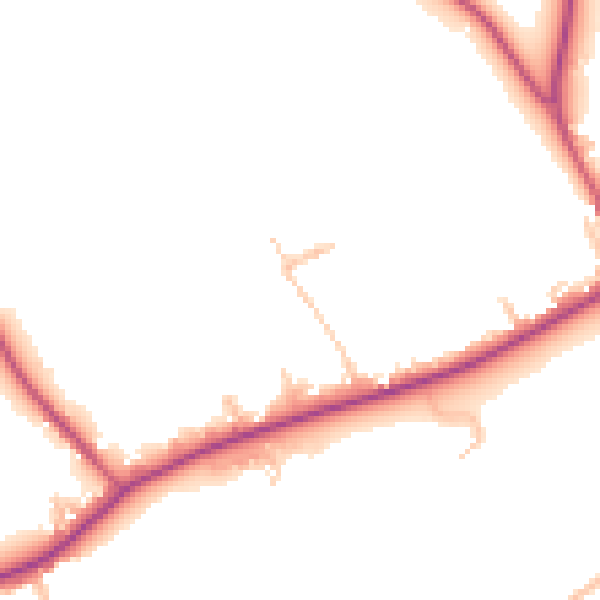 Daytime road noise heatmap for IG7 6JE