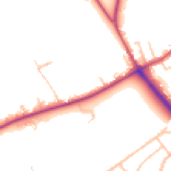 Daytime road noise heatmap for IG7 6JW